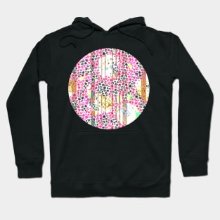 Colourful gradient unique flowers leopard stripes abstract modern 236 Pattern Hoodie